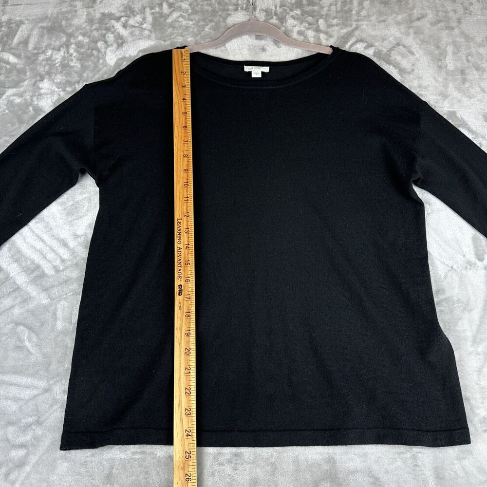 J. Jill 100% Merino Wool Sweater Womens Small Black Crew Neck Lightweight (1009) - Picture 9 of 10